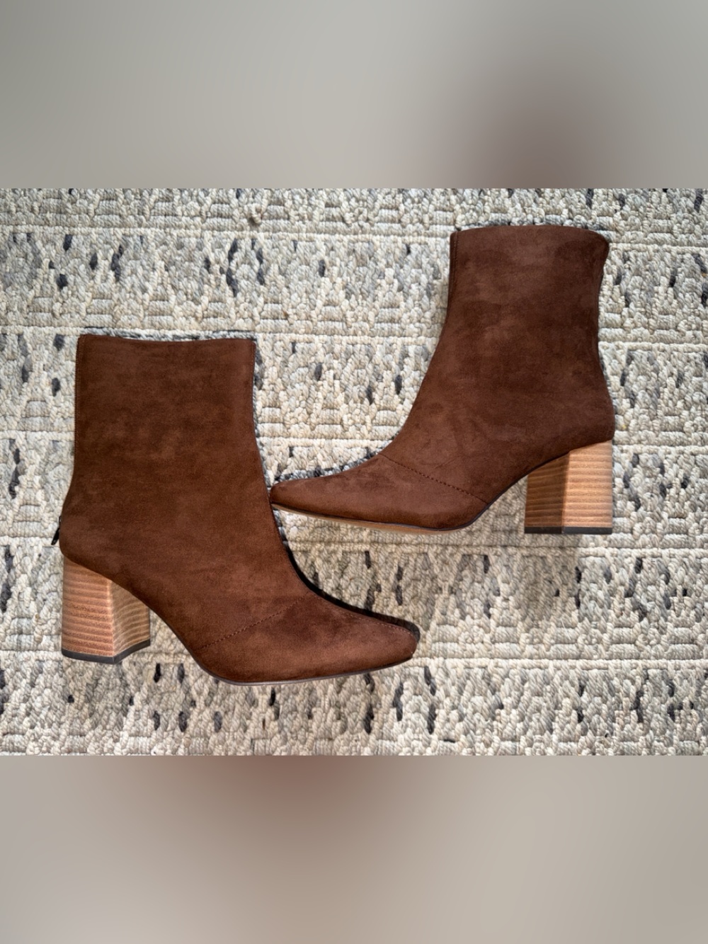 NEW Women’s Brown Suede Ankle Boots - Classic Block Heel